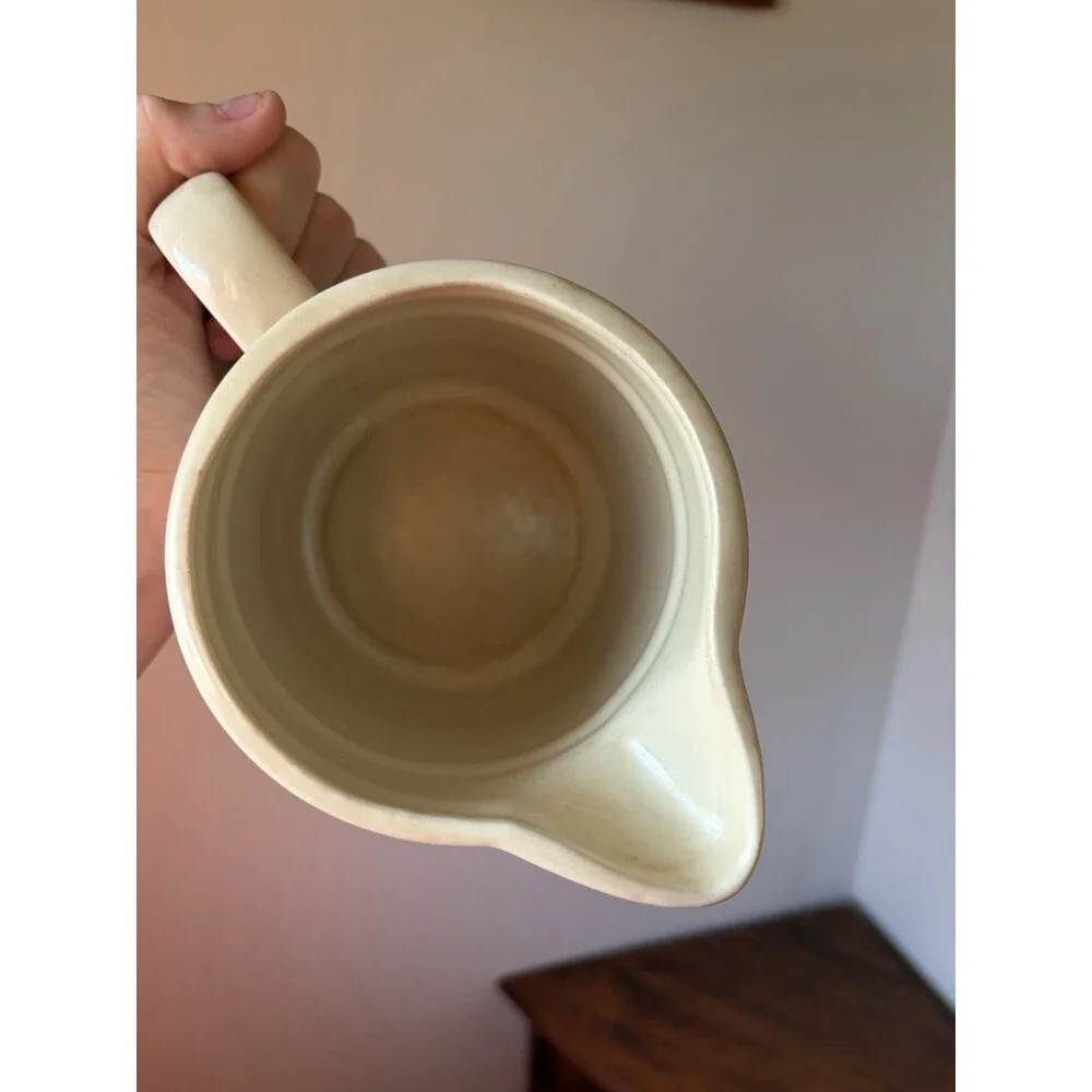Heart's Delight Collection Ceramic Hearts Pitcher, Glossy Decorative Handle